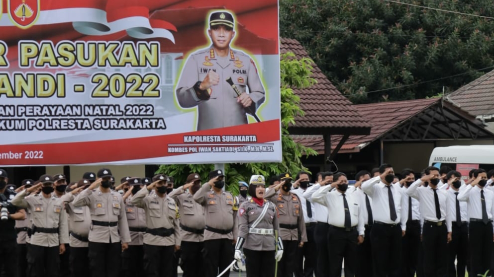 Pengamanan Nataru Kota Solo, Polresta Solo Siagakan 954 Personil Gabungan