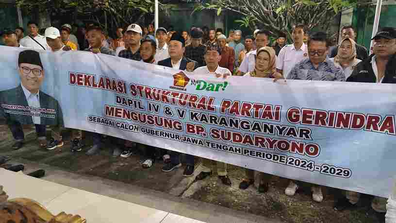 Solid, Caleg Terpilih Dapil IV dan V Partai Gerindra Dukung Sudaryono Jateng 1