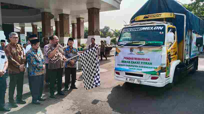 Baznas Karanganyar Salurkan Puluhan Ton Beras dan Ribuan Paket Sembako di Bulan Ramadan