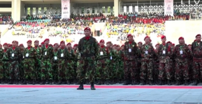 Apel Akbar KOKAM di Stadion Manahan, Presiden Jokowi : Masyarakat Tidak Boleh Terbelah Karena Beda Pilihan