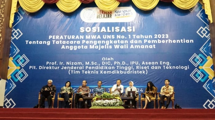 Kemendikbudristek Sosialisasi Peraturan Tentang Pengangkatan dan Pemberhentian Anggota MWA UNS