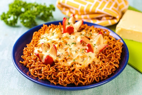 Mie Goreng Saus Keju Untuk Bekal Sekolah