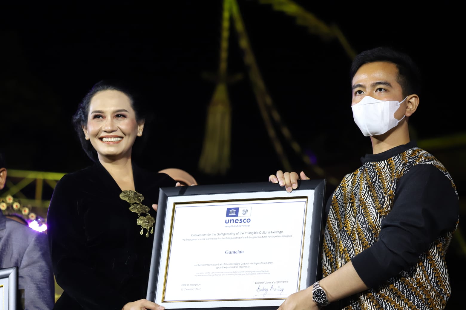 Penyerahan Serifitakat Gamelan ICH-UNESCO di Solo