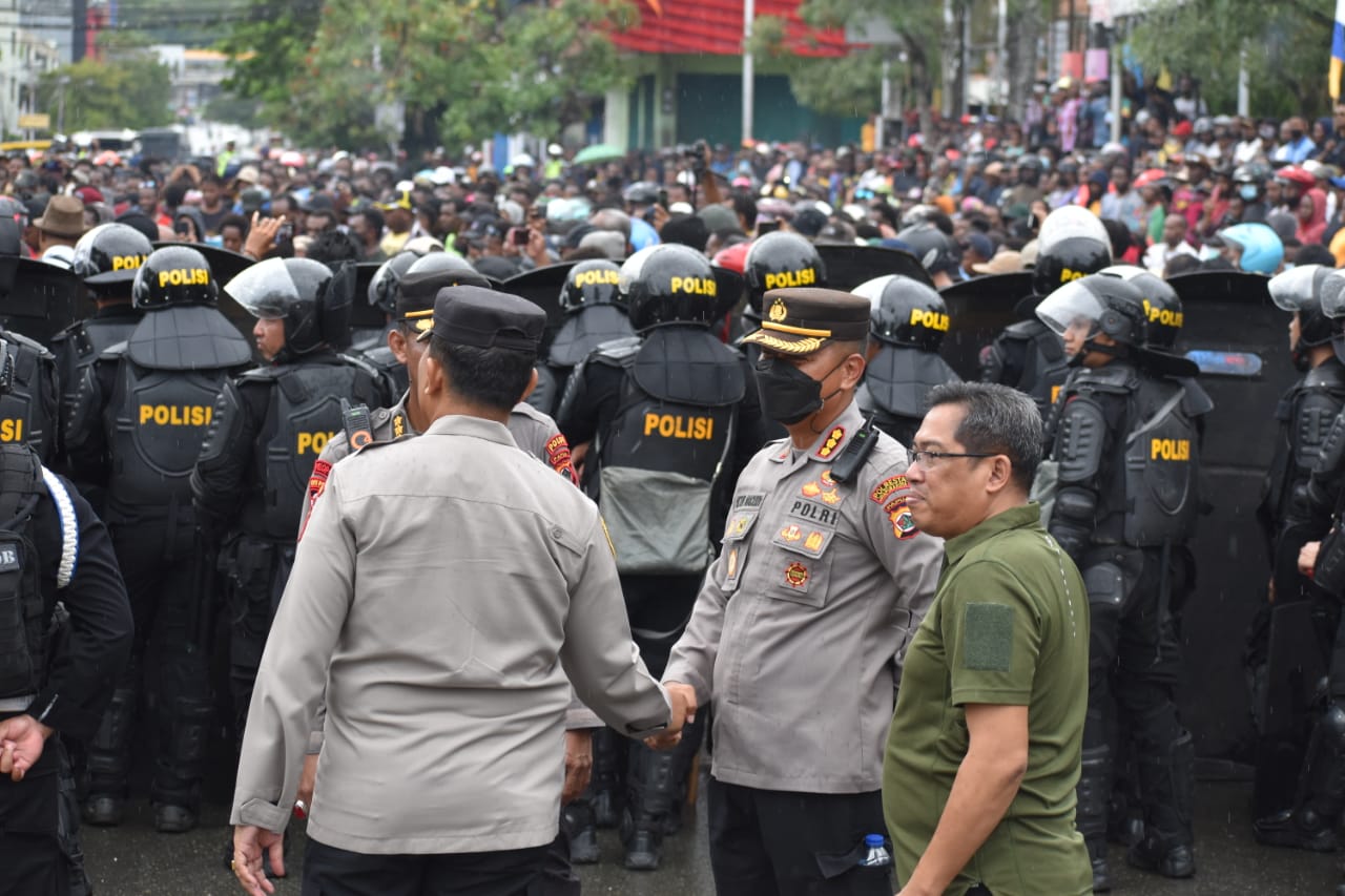 Unjukrasa #SaveLE Oleh Koalisi Rakyat Papua di Jayapura Berlangsung Aman dan Kondusif