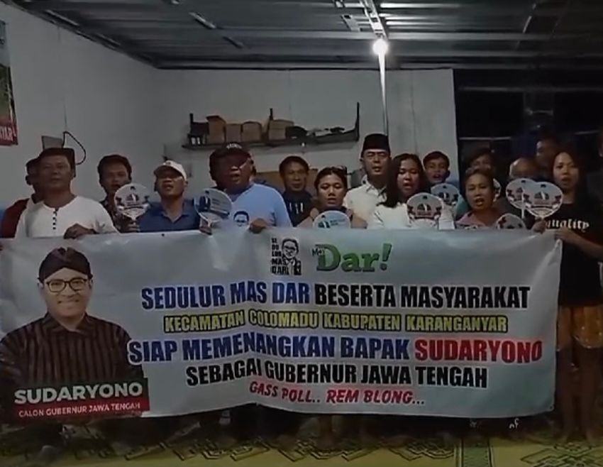 Dukungan Sudaryono Gubernur Jateng Menguat 177 Kordes Dan 17 Korcam ‘Relawan Sedulur Mas Dar’ Karanganyar Di Deklarasikan