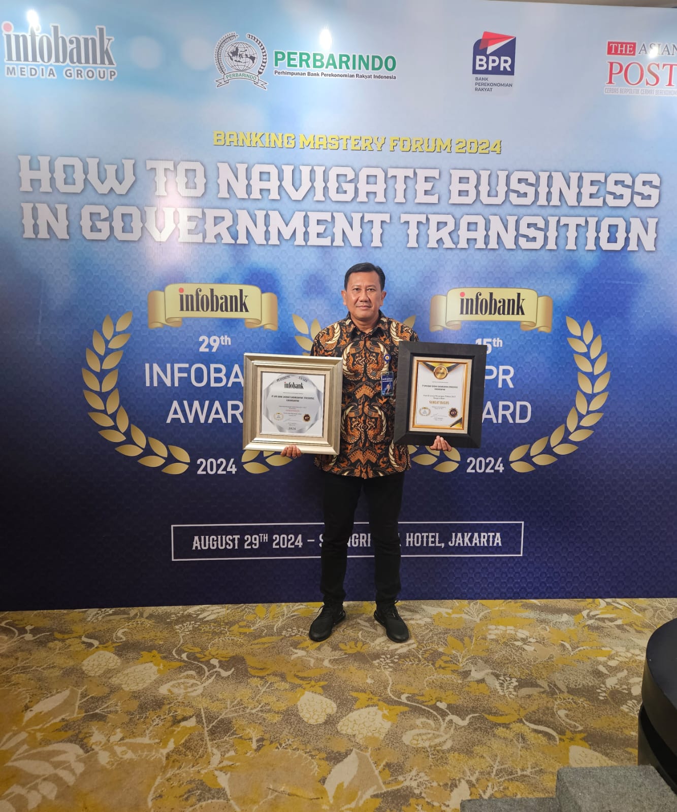 Bukti Kinerja Keuangan Sangat Bagus dan Aman, BDK Raih Platinum Award dari Infobank