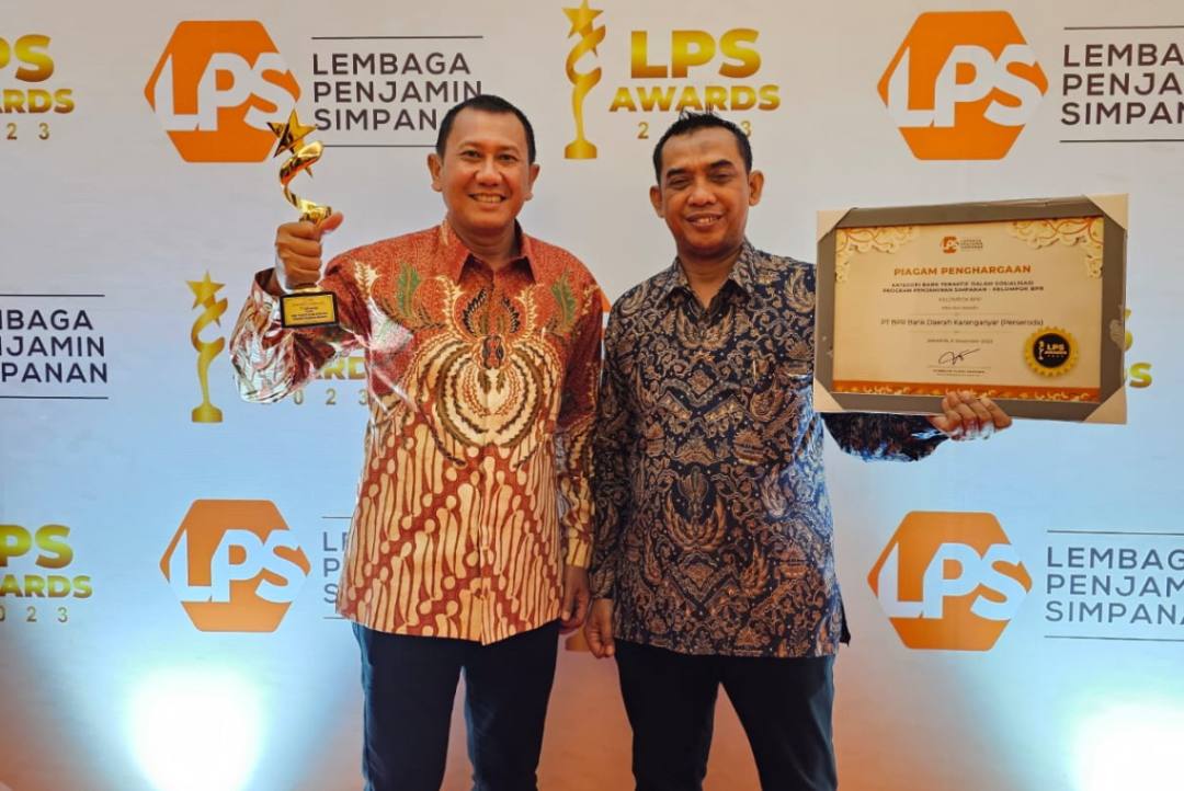 Jelang Tutup Tahun, BPR Bank Daerah Karanganyar Sabet LPS Banking Award 2023 Katagori Teraktif dan Terinovatif dalam Sosialisasi